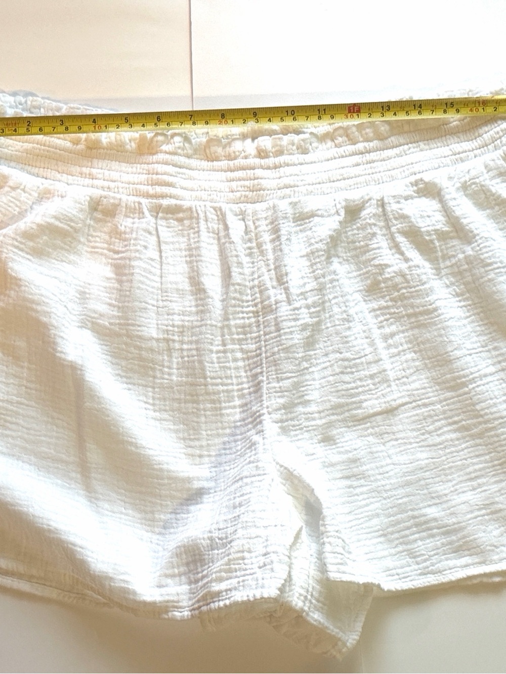 Aerie Gauzy High Waisted Shorts White XXL NWT" - Picture 3 of 11